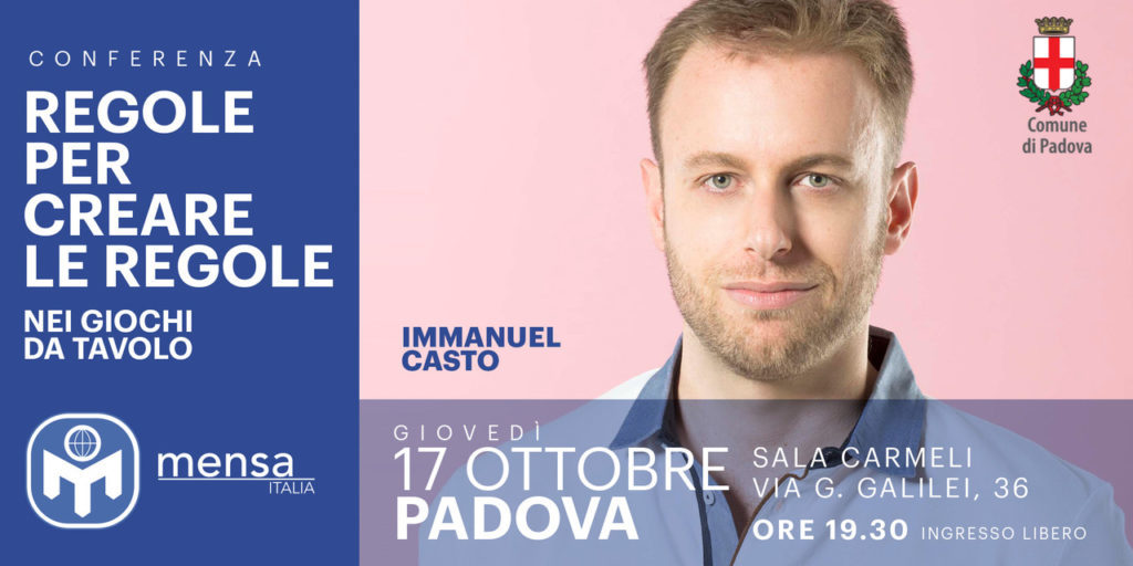 Padova, 17 ottobre 2019. Immanuel Casto | Regole per Creare le Regole