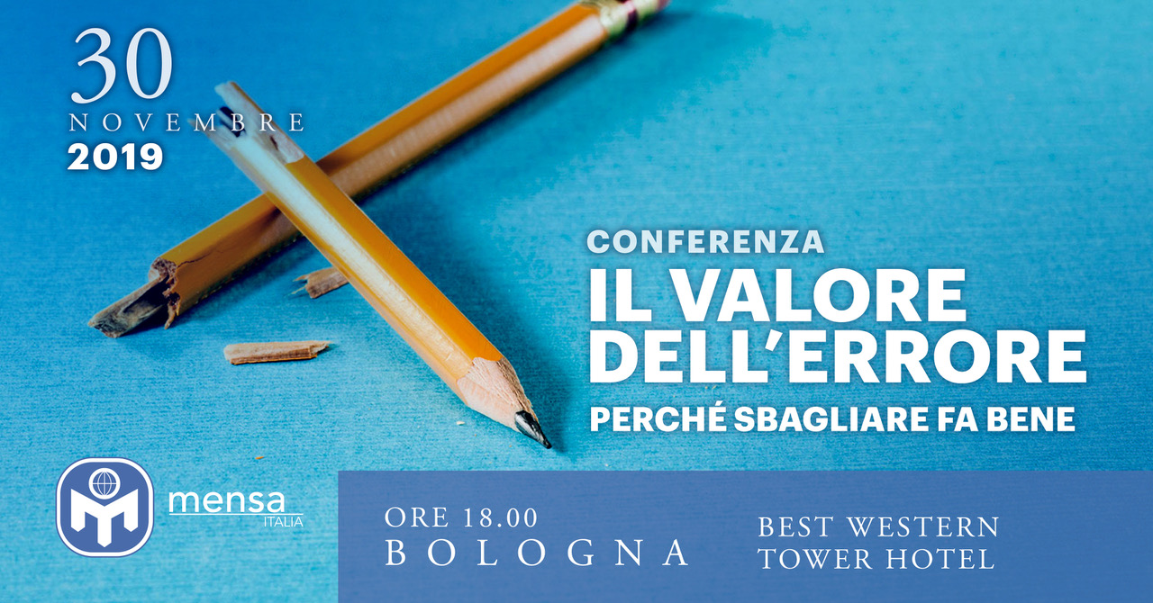 Bologna, 30.11.2019. Conferenza “Il Valore dell’Errore” a cura di Francesca Corrado.