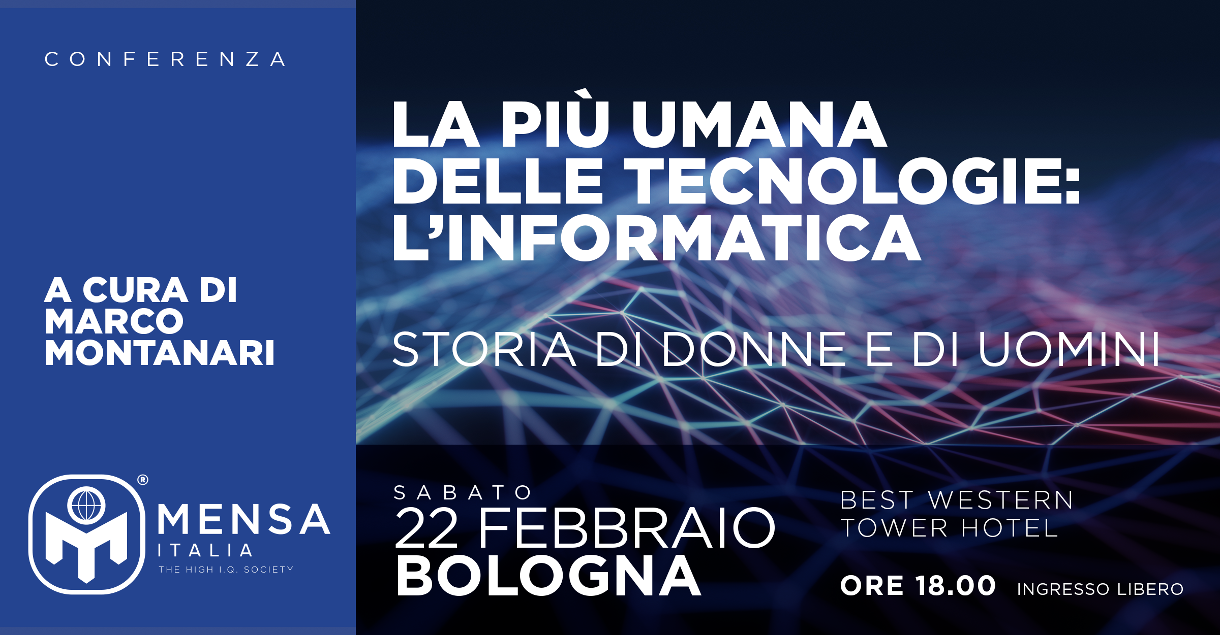 Bologna, 22 febbraio 2020. L’informatica: Storia di donne e di uomini.