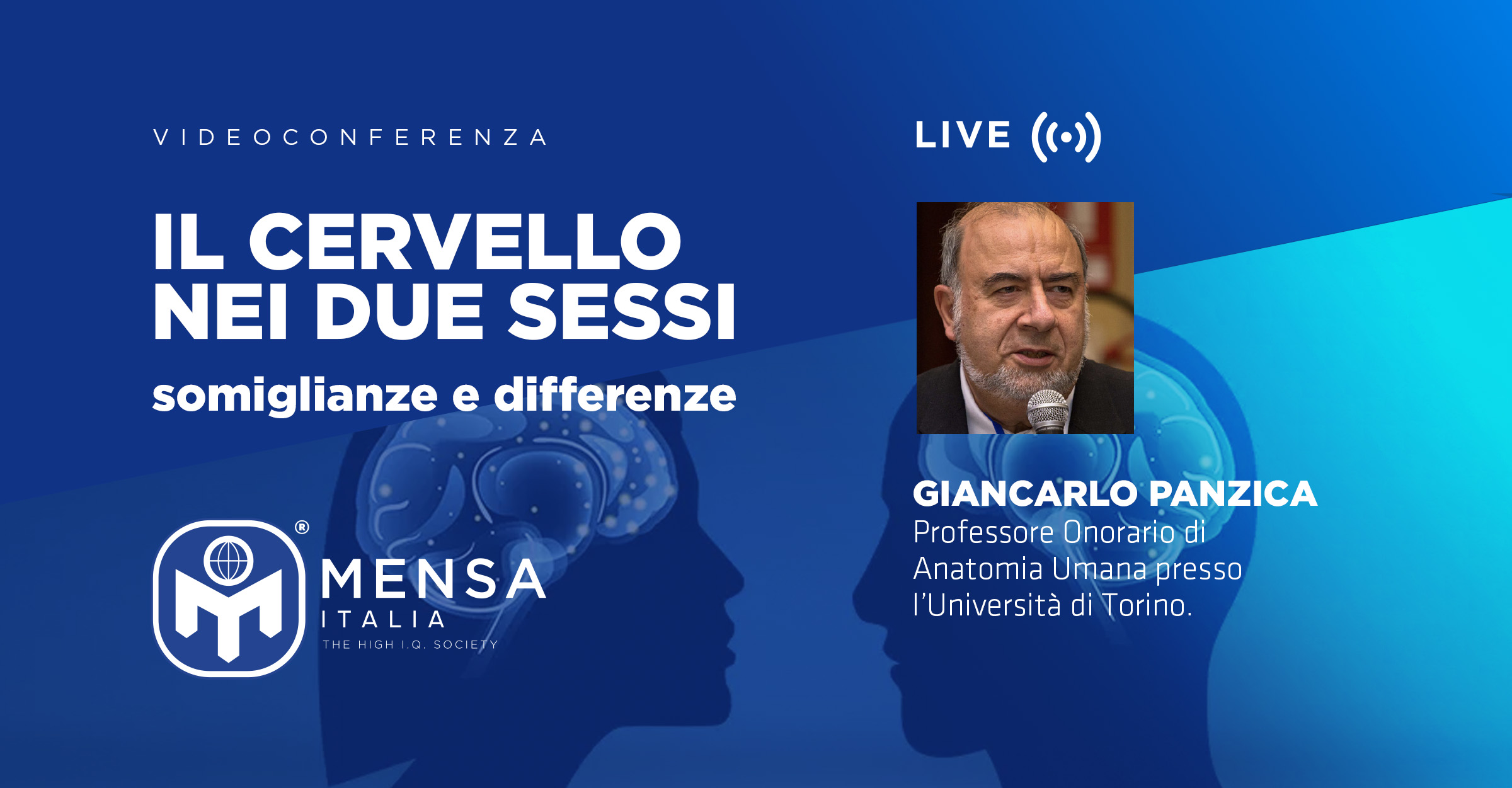 9 Giugno – videoconferenza: Il Cervello nei due sessi: somiglianze e differenze