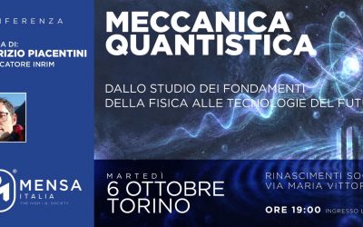 Conferenza “La Meccanica Quantistica: dallo studio dei fondamenti della fisica alle tecnologie del futuro”. Torino, 6 Ottobre 2026